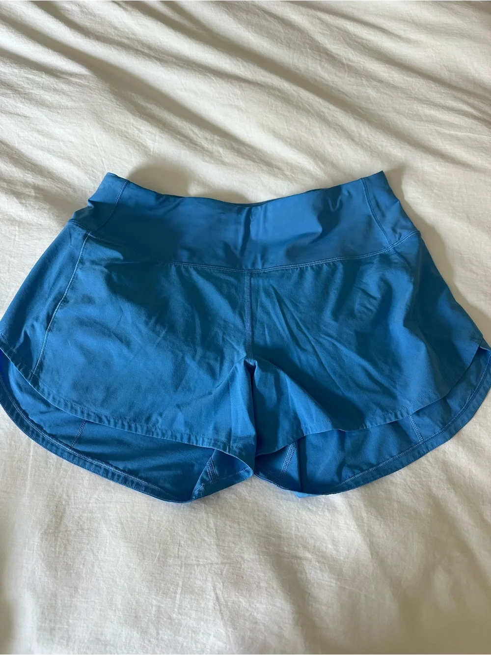 lululemon athletica Blue High-Waist Athletic Running Shorts